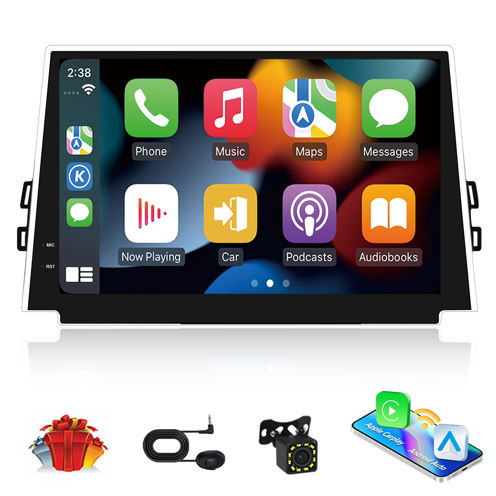 CUSP GMC Yukon XL 2021-/Chevrolet Tahoe 2021-/Chevrolet Buburban 2021-12.8 Inch HD IPS Screen Android Car DVD Stereo Radio GPS Navigation Multimedia Player Tablet with Car Play and Android Auto