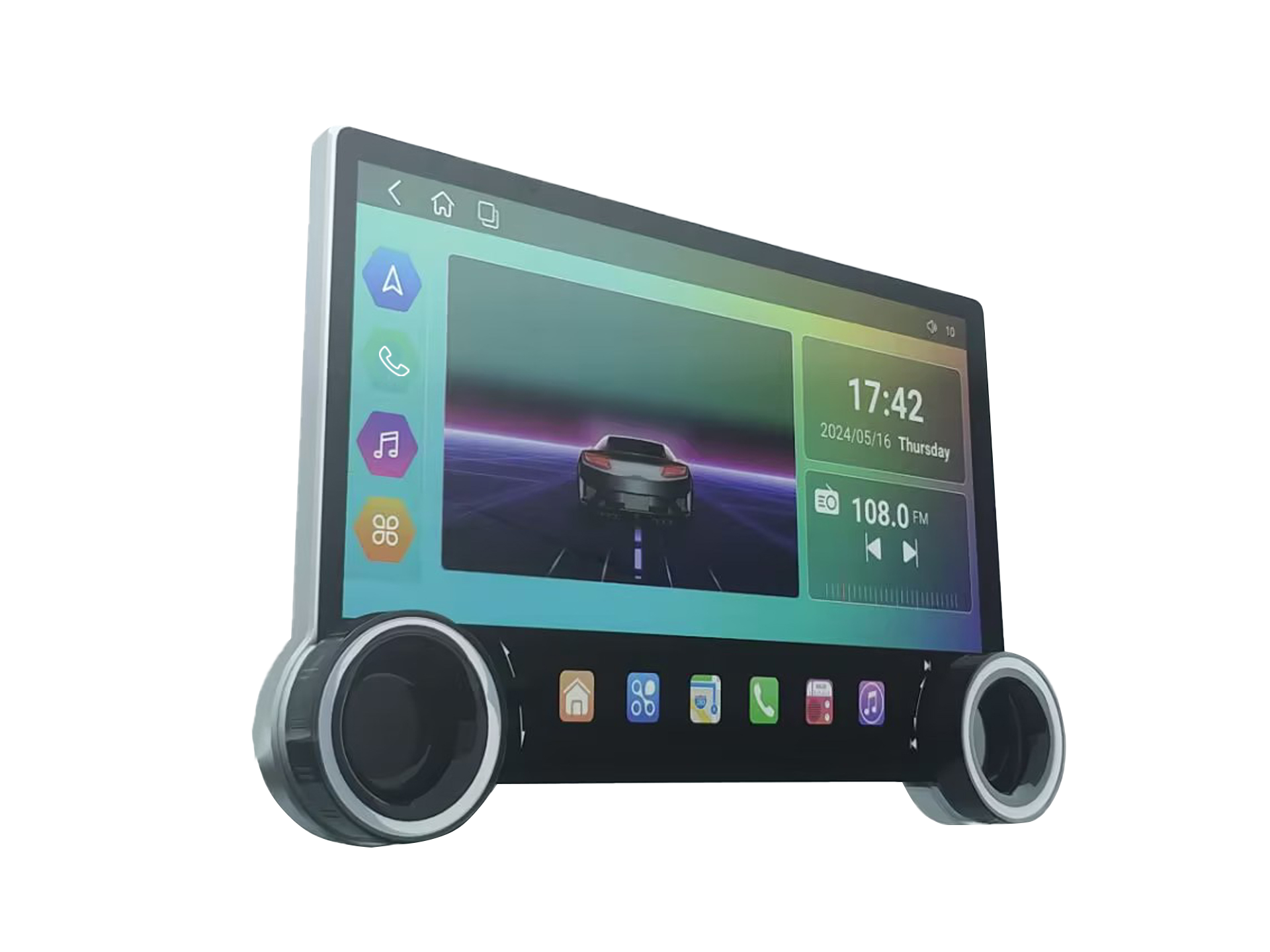 CUSP Universal 10.1 Inch HD IPS Screen Android Car Stereo Radio GPS Navigation Multimedia Player Tablet with Car Play and Android Auto, Bluetooth,FM,AM, RDS, GPS, WIFI, DSP, Audio, Video,Google