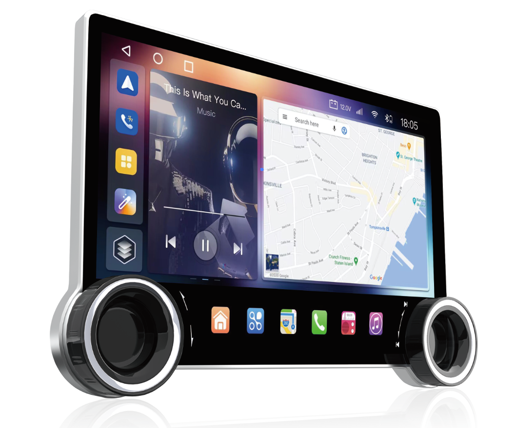 CUSP Universal 11.8 Inch HD IPS Screen Android Car Stereo Radio GPS Navigation Multimedia Player Tablet with Car Play and Android Auto, Bluetooth,FM,AM, RDS, GPS, WIFI, DSP, Audio, Video,Google