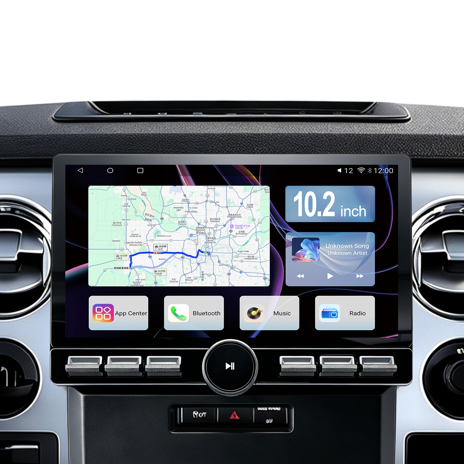 CUSP Ford F150 2009-2014 10.2 Inch HD IPS Screen Android Car Stereo Radio GPS Navigation Multimedia Player Tablet with Car Play and Android Auto, Bluetooth,FM,AM, RDS, GPS, WIFI, DSP, Audio, Video,Google